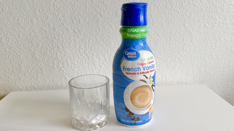 French Vanilla Great Value creamer on a table