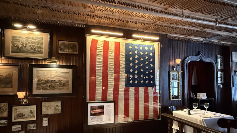 An American flag that once draped over Lincoln's casket