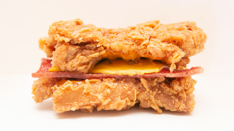 KFC Double Down on white background