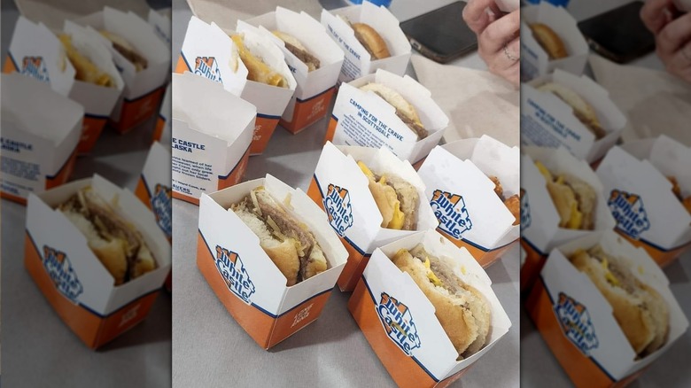 White Castle Original Slider in paper cartons