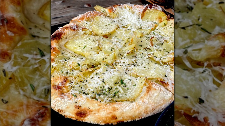 Potato pizza from Serious Pie in Seattle