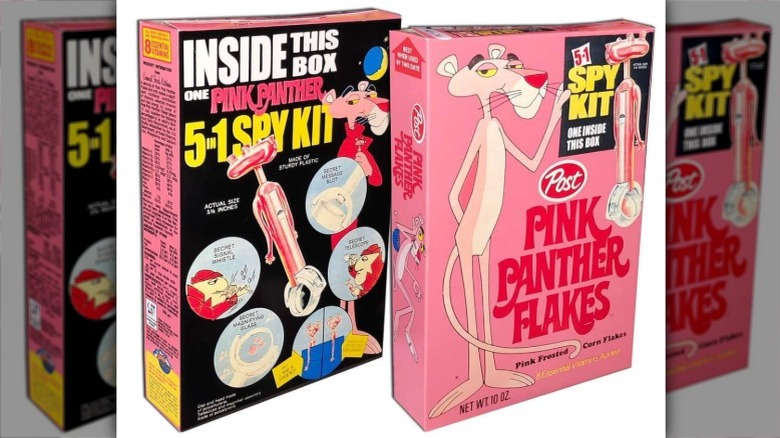 Pink Panther cereal box