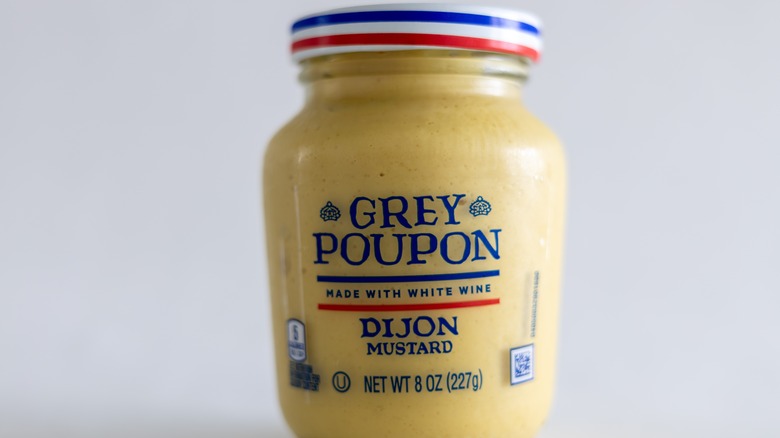 Jar of Grey Poupon mustard