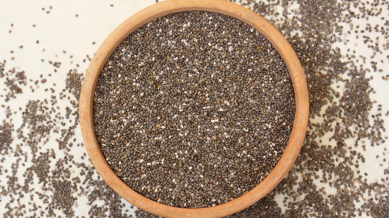 chia seeds in dish