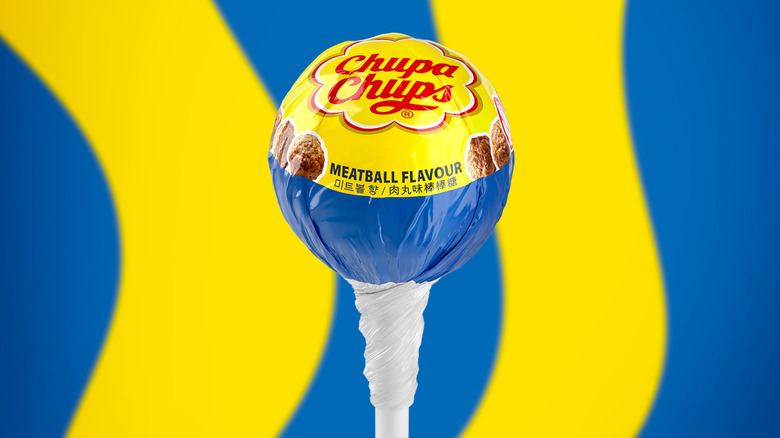 A meatball-flavored Chupa Chups lollipop
