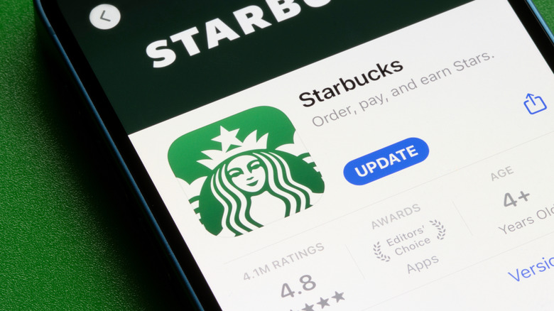 Starbucks app with an invitation to earn Stars