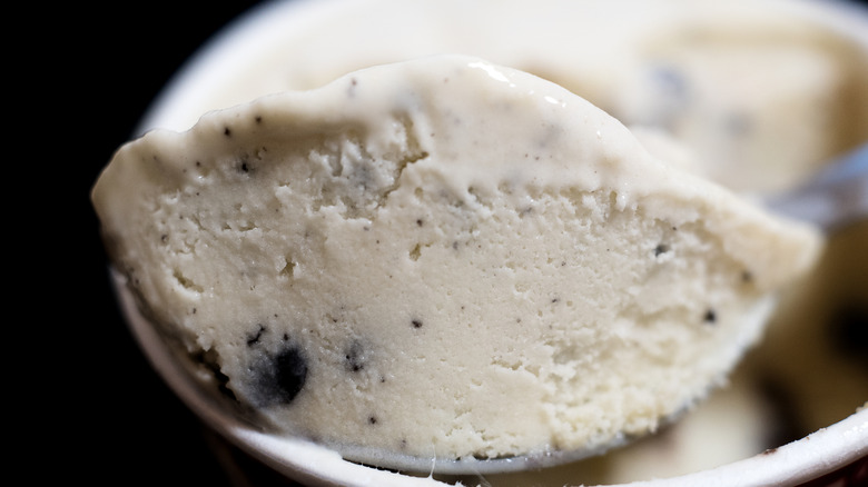 Ice cream in a spoon