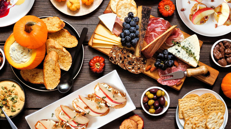 party food spread on a table