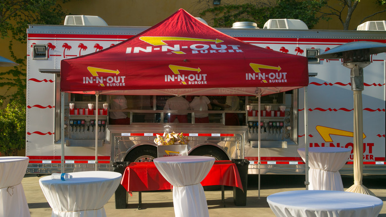 In-N-Out truck set up at an event