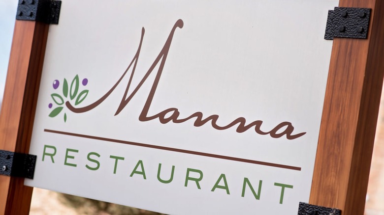 Manna restaurant sign