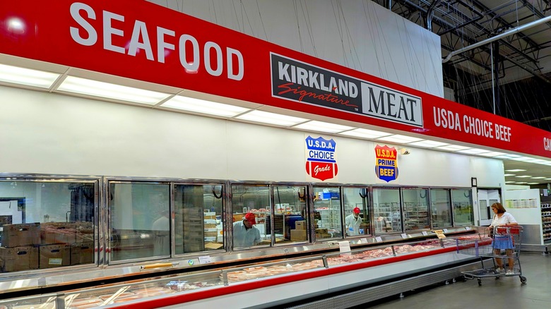 The seafood section at Costco
