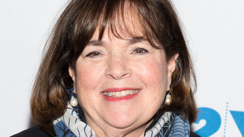 Close up of Ina Garten smiling on red carpet