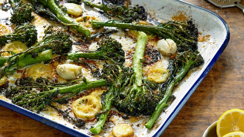 roasted garlic parmesan broccoli