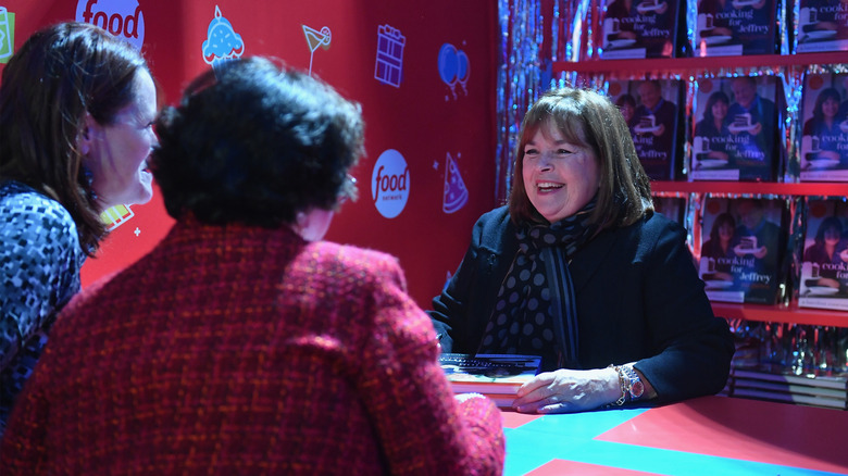 Ina Garten at a book signing with fans