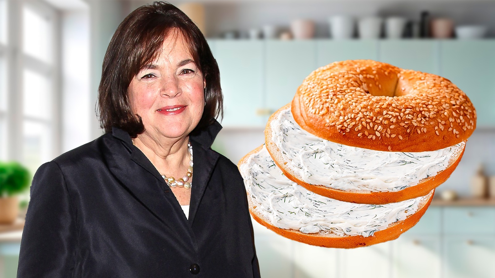 Ina Garten's Unconventional BagelCutting Technique Means More Cream