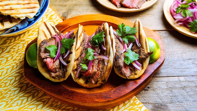 Indian Flank Steak Tacos