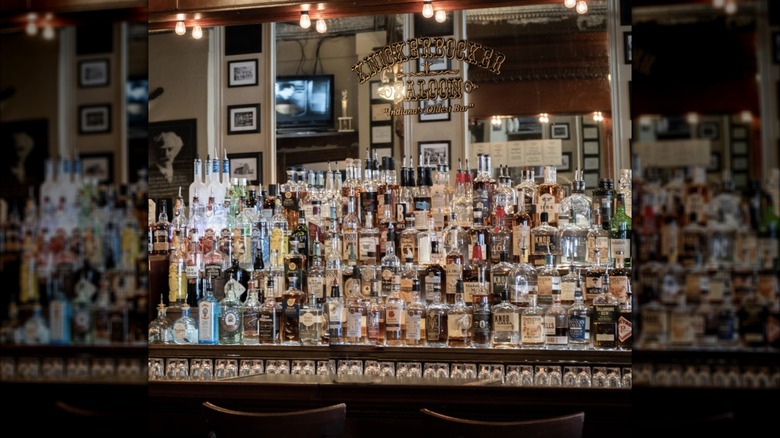 Backbar at Knickerbocker Saloon in Indiana
