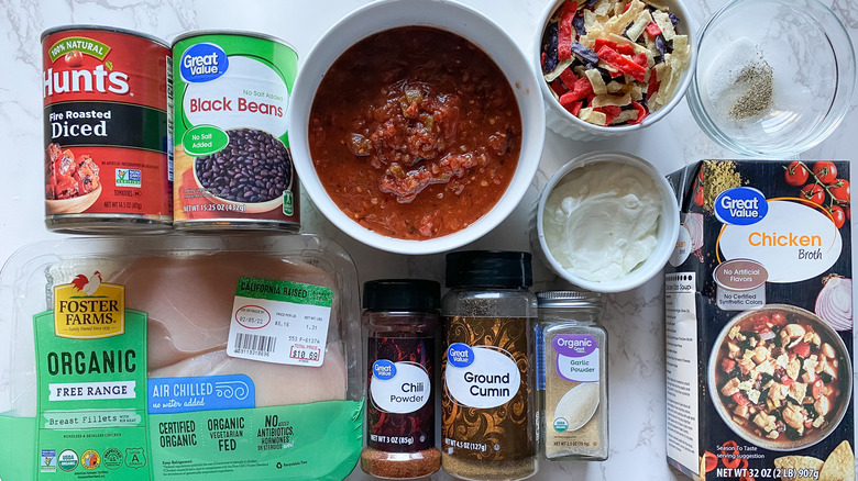 ingredients for chicken tortilla soup