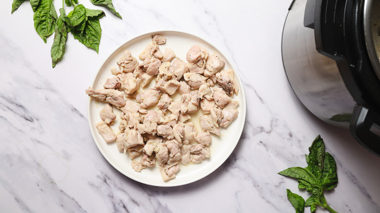 Cooked chicken on a plate