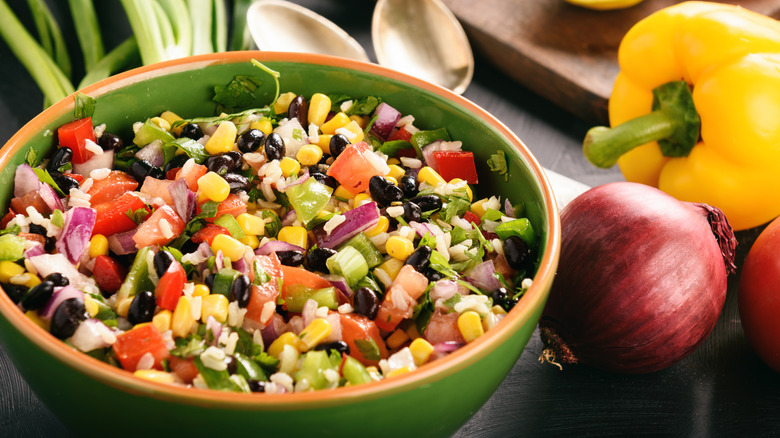 Bowl of cowboy caviar