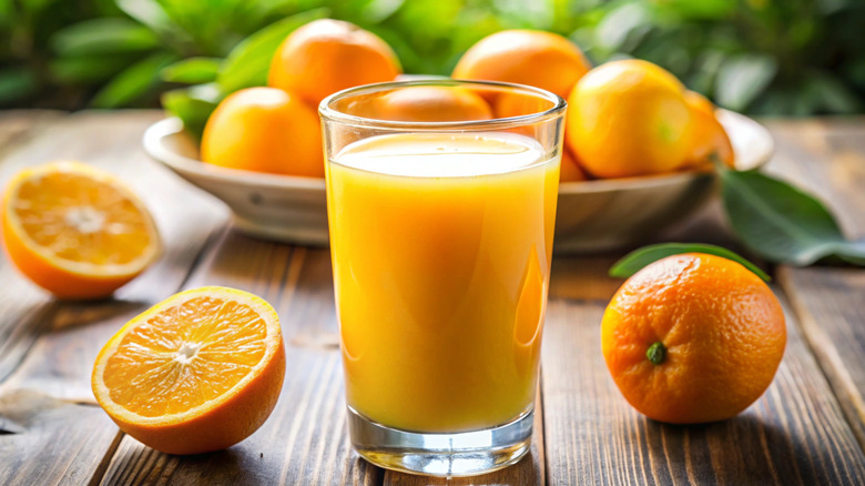 glass of orange juice