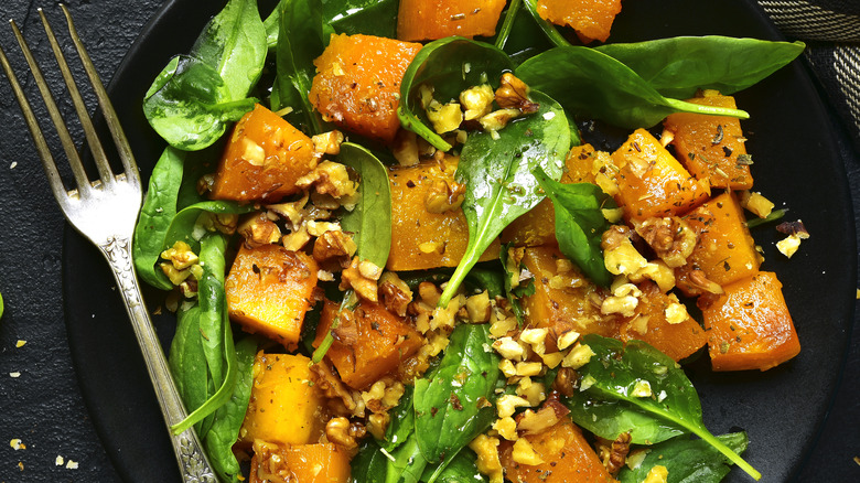 Sauteed squash and spinach