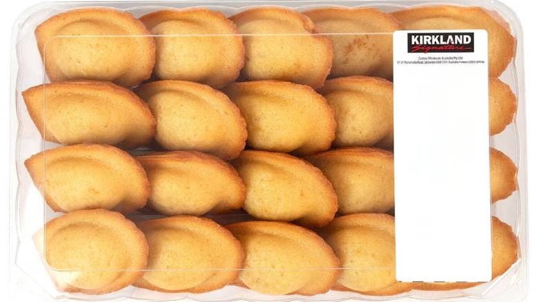 A close-up of a pack of French butter madeleines from Costco Australia