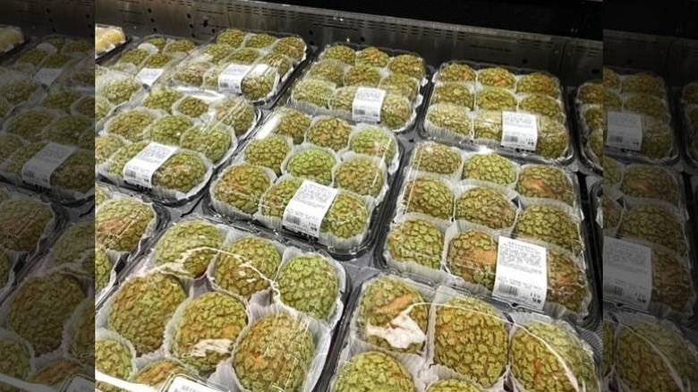 A view of boxes of matcha cream choux at a Costco bakery