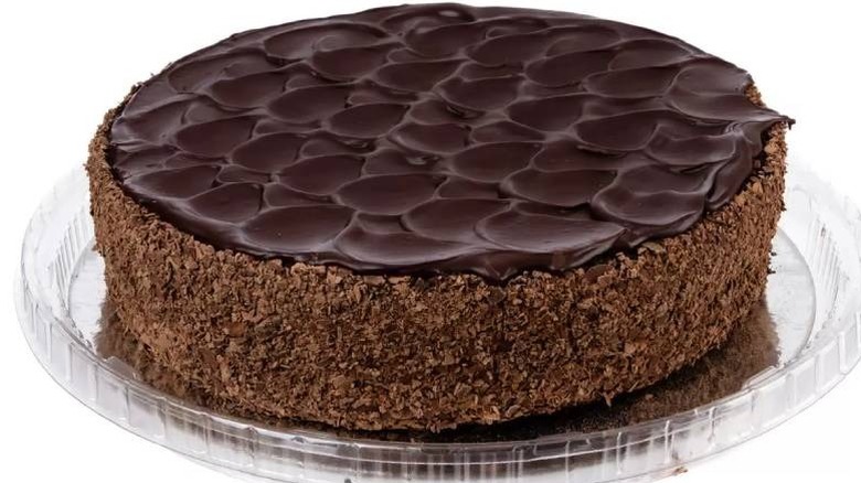 A close-up of a mud cake from Costco Australia