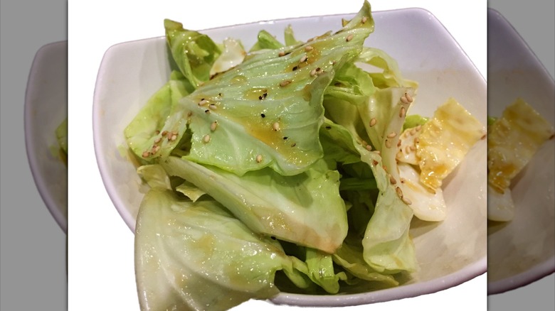 A bowl of  Yamitsuki Cabbage
