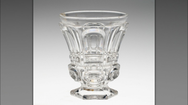 Lead crystal drinking glass