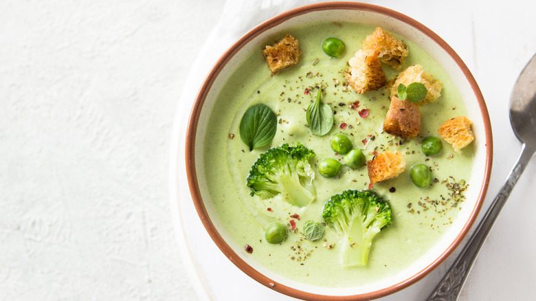 Homemade green soup