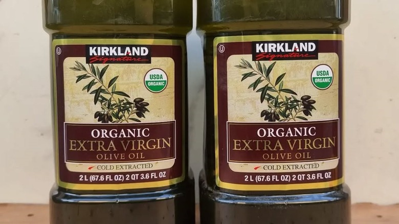 2 bottles of Costco Kirkland signature organic extra virgin olive oil