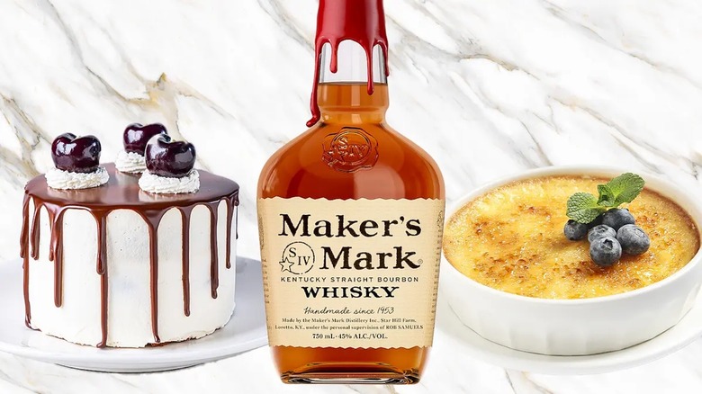 Maker's Mark bottle between desserts