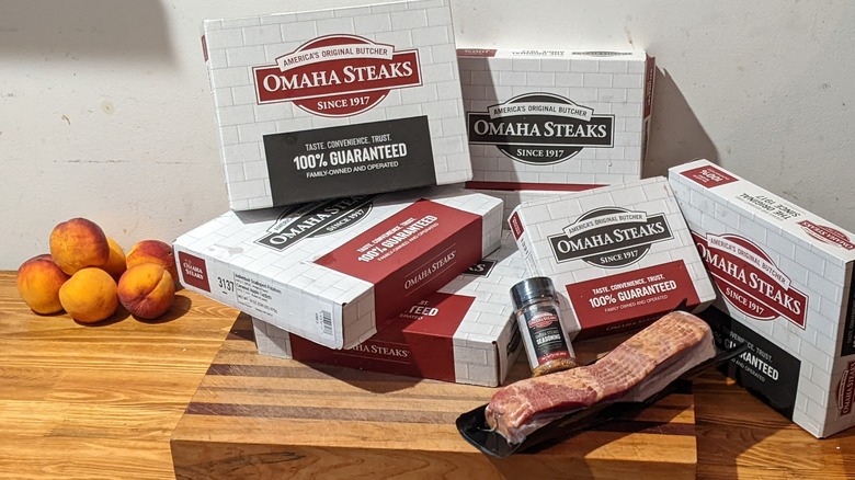 Omaha Steaks boxes