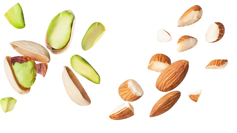 pistachios and almonds