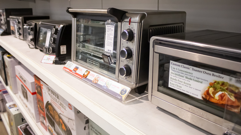toaster ovens on shelf