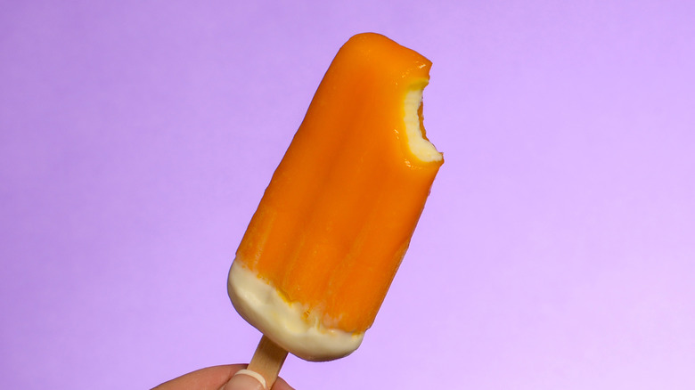 frozen orange ice cream bar