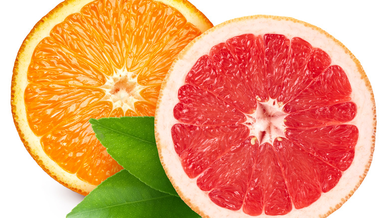 orange and grapefruit slice