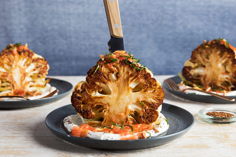 Israeli Cauliflower Steaks with Labneh Recipe