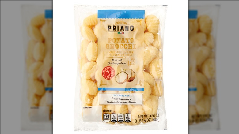 Priano Gnocchi on white background