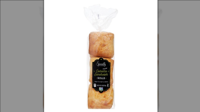 Specially Selected Ciabatta Sandwich Rolls on white background