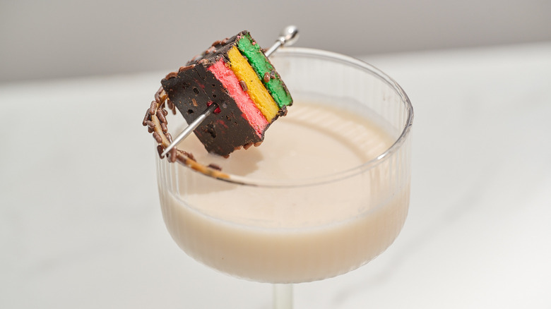 italian cookie martini on table