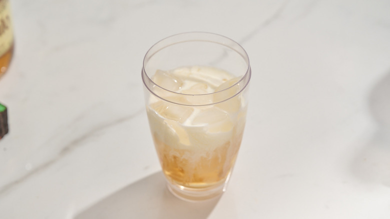 Liquid ingredients added to shaker