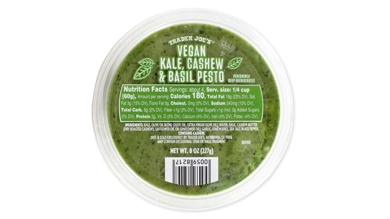 Trader Joe's vegan kale, cashew & basil pesto