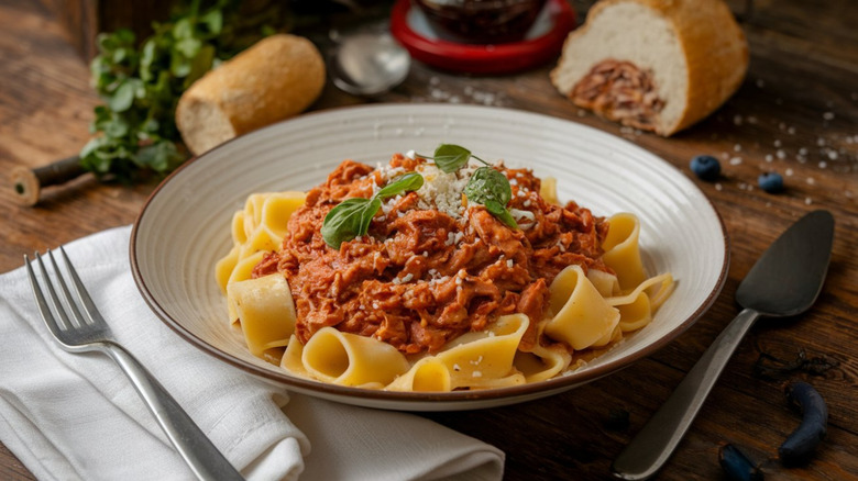 plate of Pappardelle al cinghiale