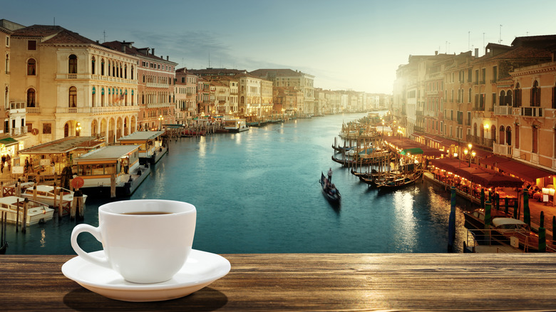 Cup of coffee in Venice