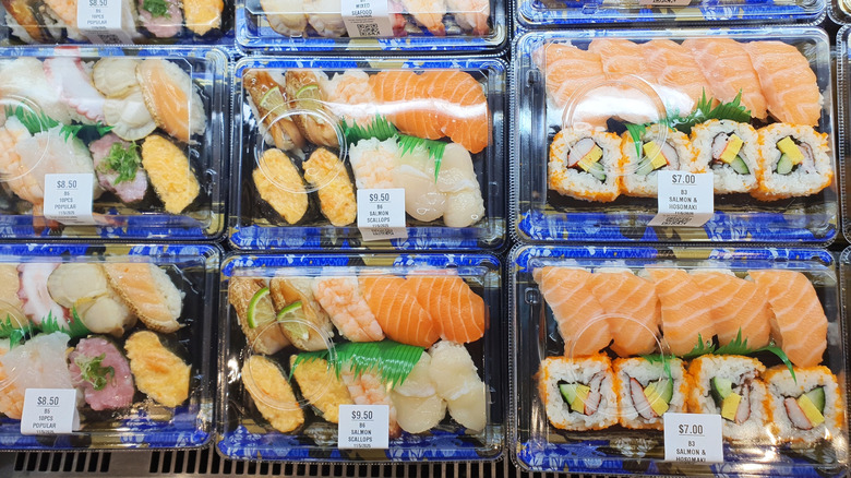 supermarket sushi boxes