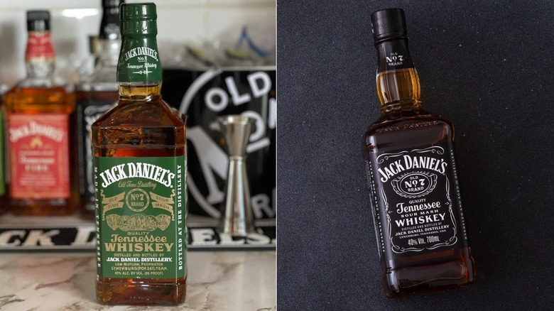 Top of a branded Jack Daniel's barrel.