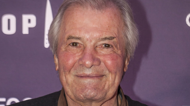 Jacques Pepin smiling at event